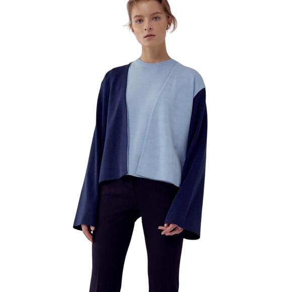 FRONTROW x RECTO Color Block Open Cardigan Sweater Fits L - Picture 2 of 11